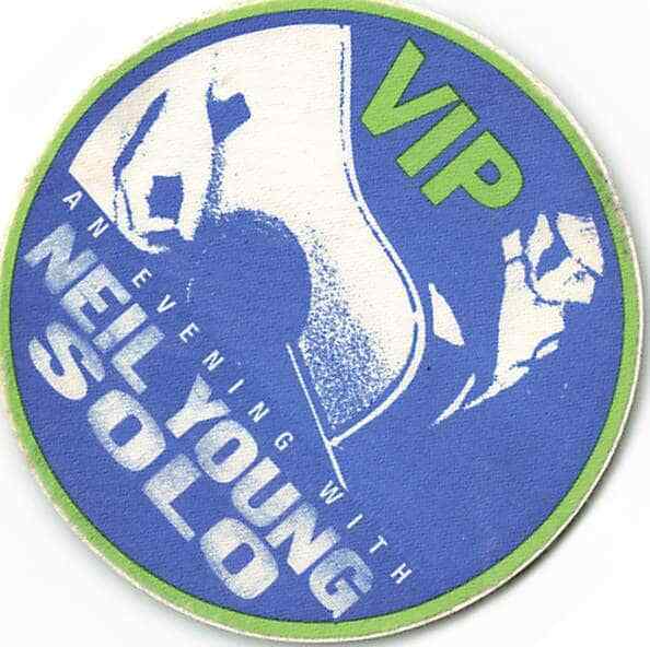 Neil Young Backstage Pass Blue/Green VIP Cloth Variant