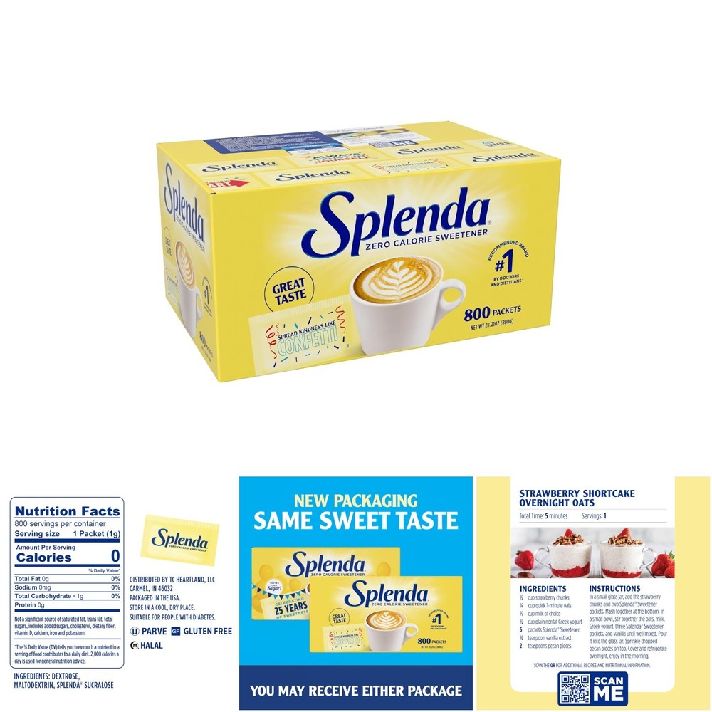 Zero Calorie Sweetener Value Pack 800 Count Sugar Substitutes Baking Cooking