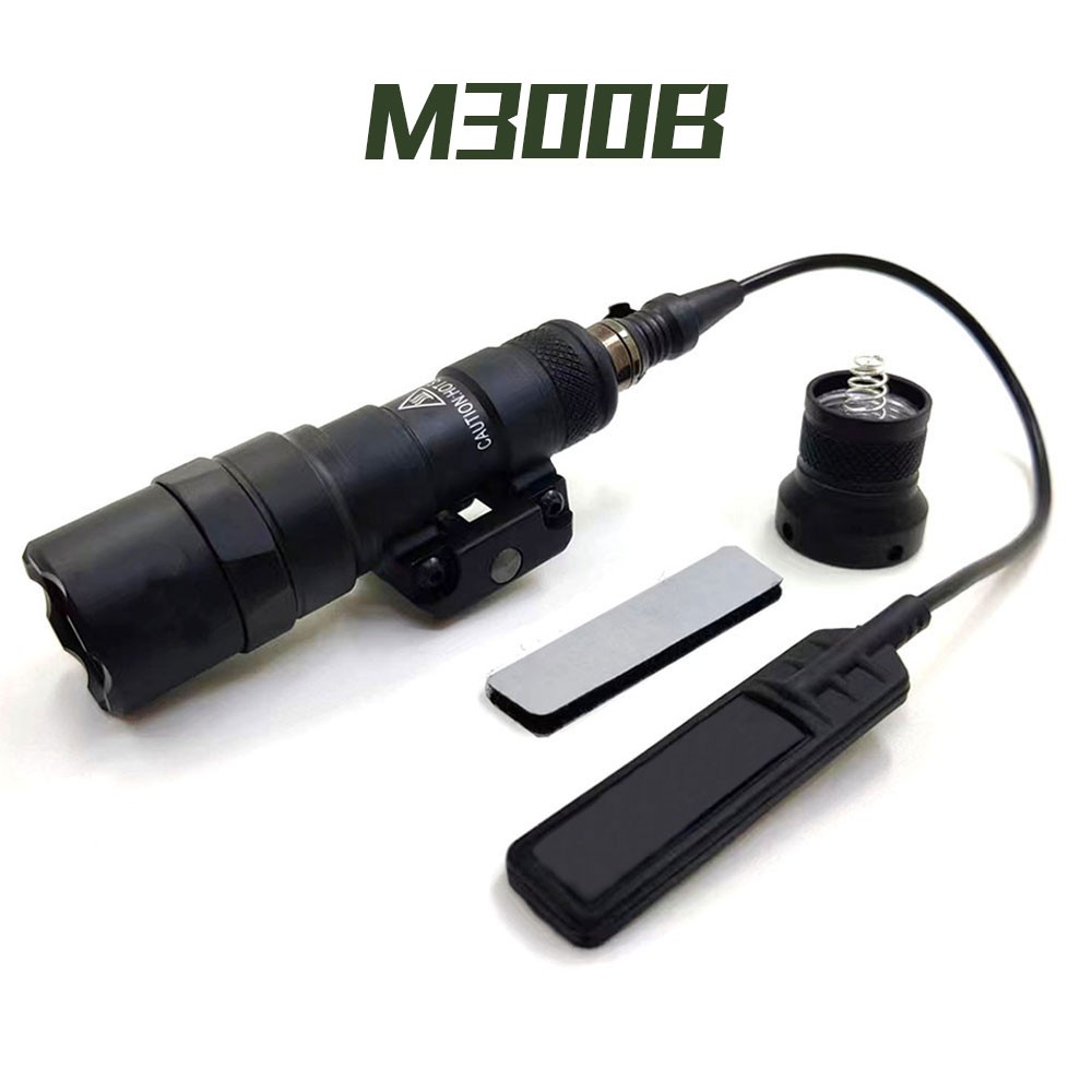 Tactical Flashlight M300B M600B LED Weaponlight For Rifle + Mod Button Switch US