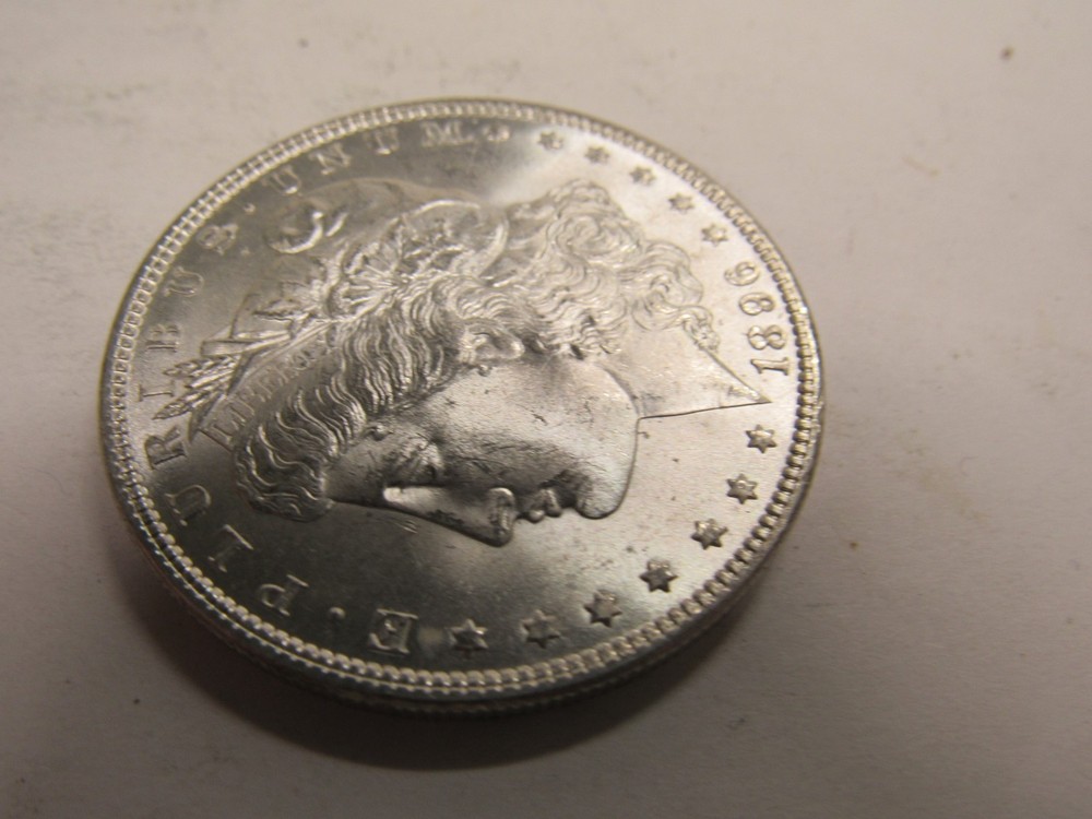 UNITED STATES MORGAN SILVER DOLLAR 1896 AU CONDITION *