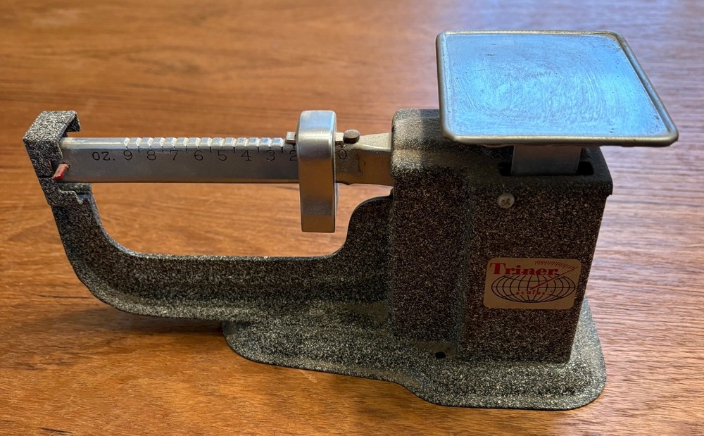 vintage 1960s Triner postal scale solid heavy metal WORKS