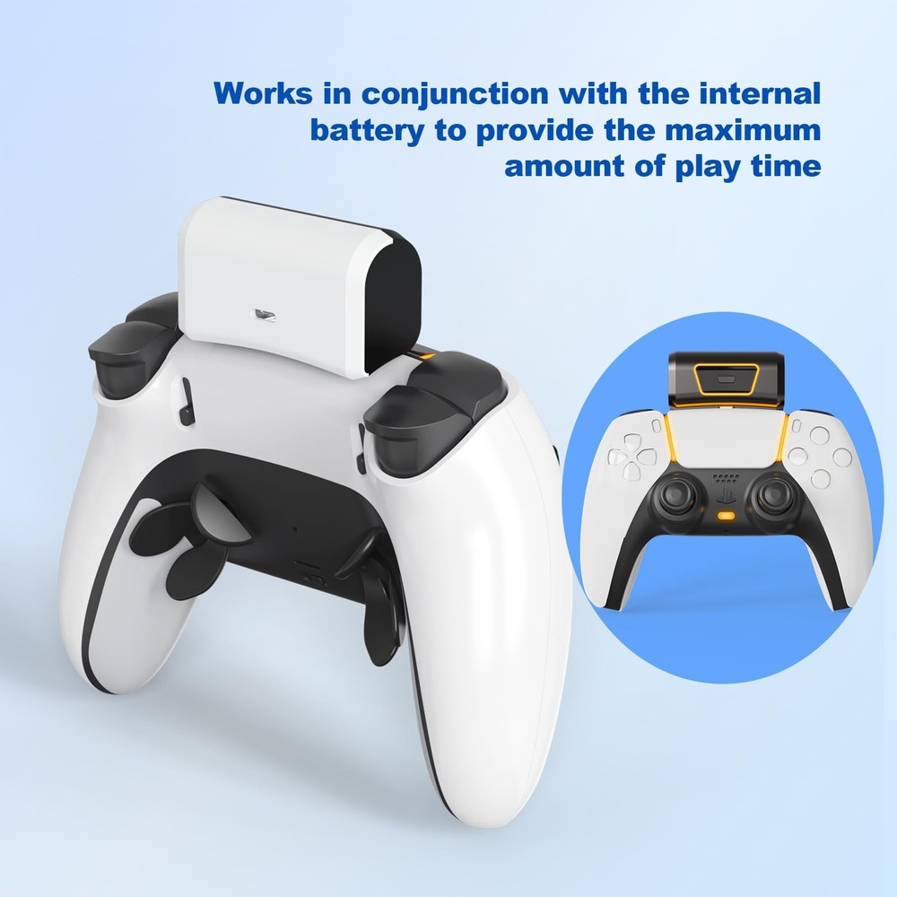 JOYTORN Rechargeable Battery Pack Compatible with PS5 Dualsense/Edge Black