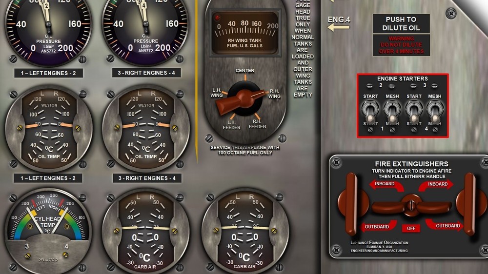 B17 FORTRESS COCKPIT instrument panel CDkit
