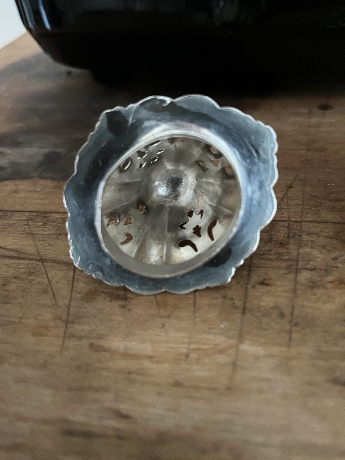 Vintage Silverplate on Copper Muffineer Sugar SHAKER 7 1/4" Tall