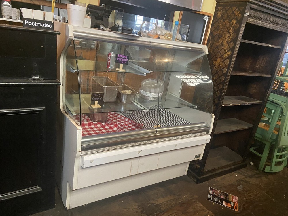 vintage bakery display case