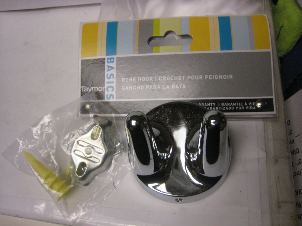 1  Taymor 04-4902 DIAMONDBACK  Series Double Robe Hook Polished Chrome Finish