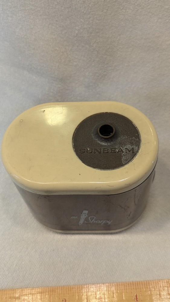 Vintage Sunbeam Mr. Sharpy Pencil Sharpener Battery Powered Tested Works