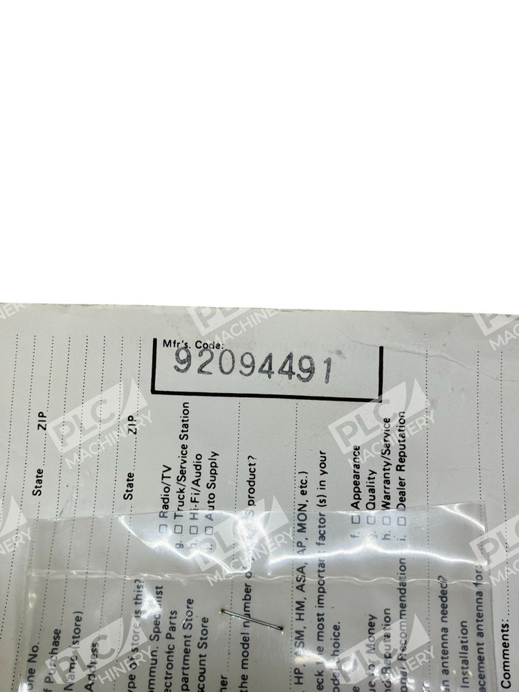 92094491 Scanner Whip Antenna with NMO Base Black