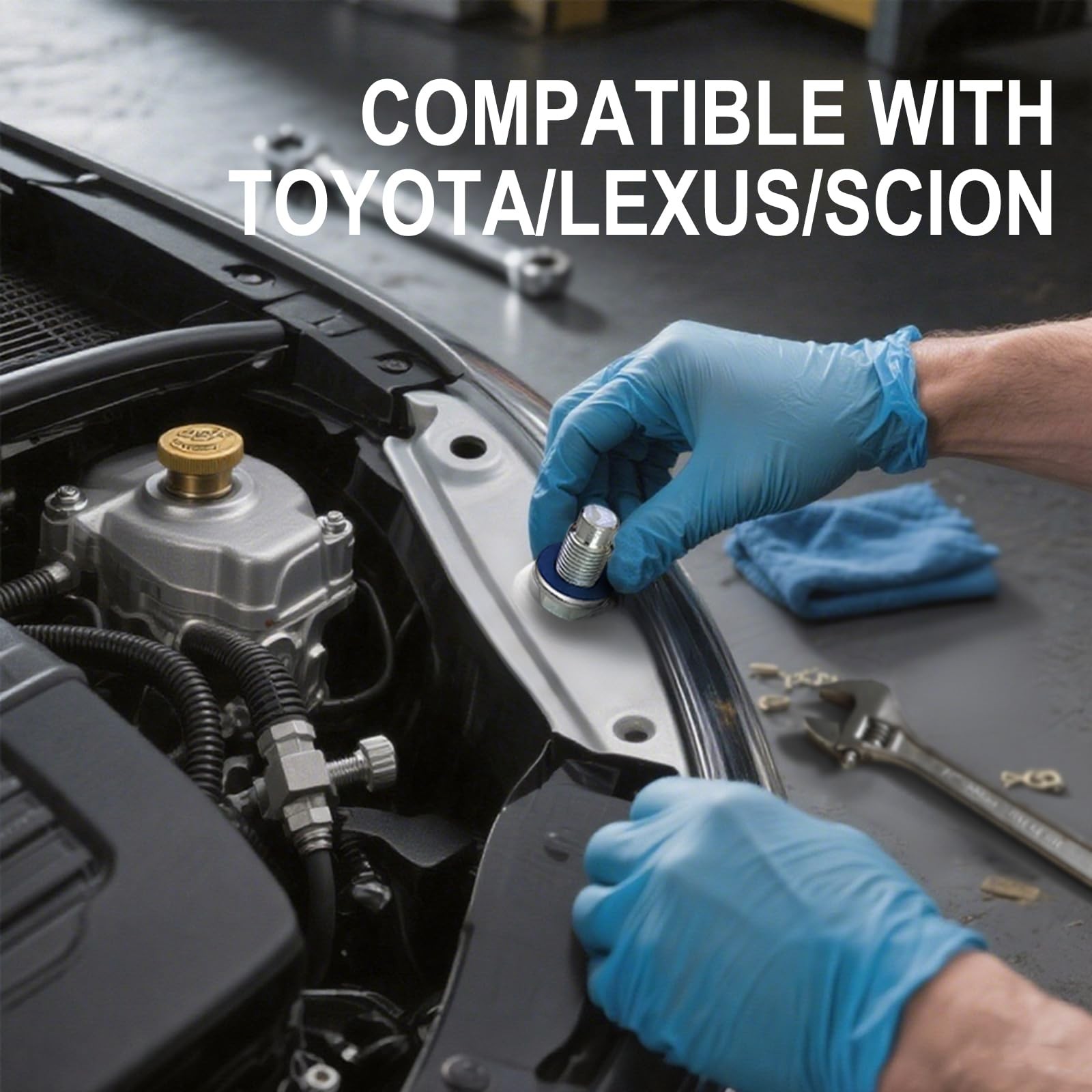 24PCS Oil Drain Plug Gasket Washer, M12 Aluminum Crush Washer for Oil Pan Dra...