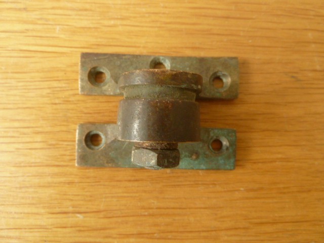 Antique brass window stay / latch