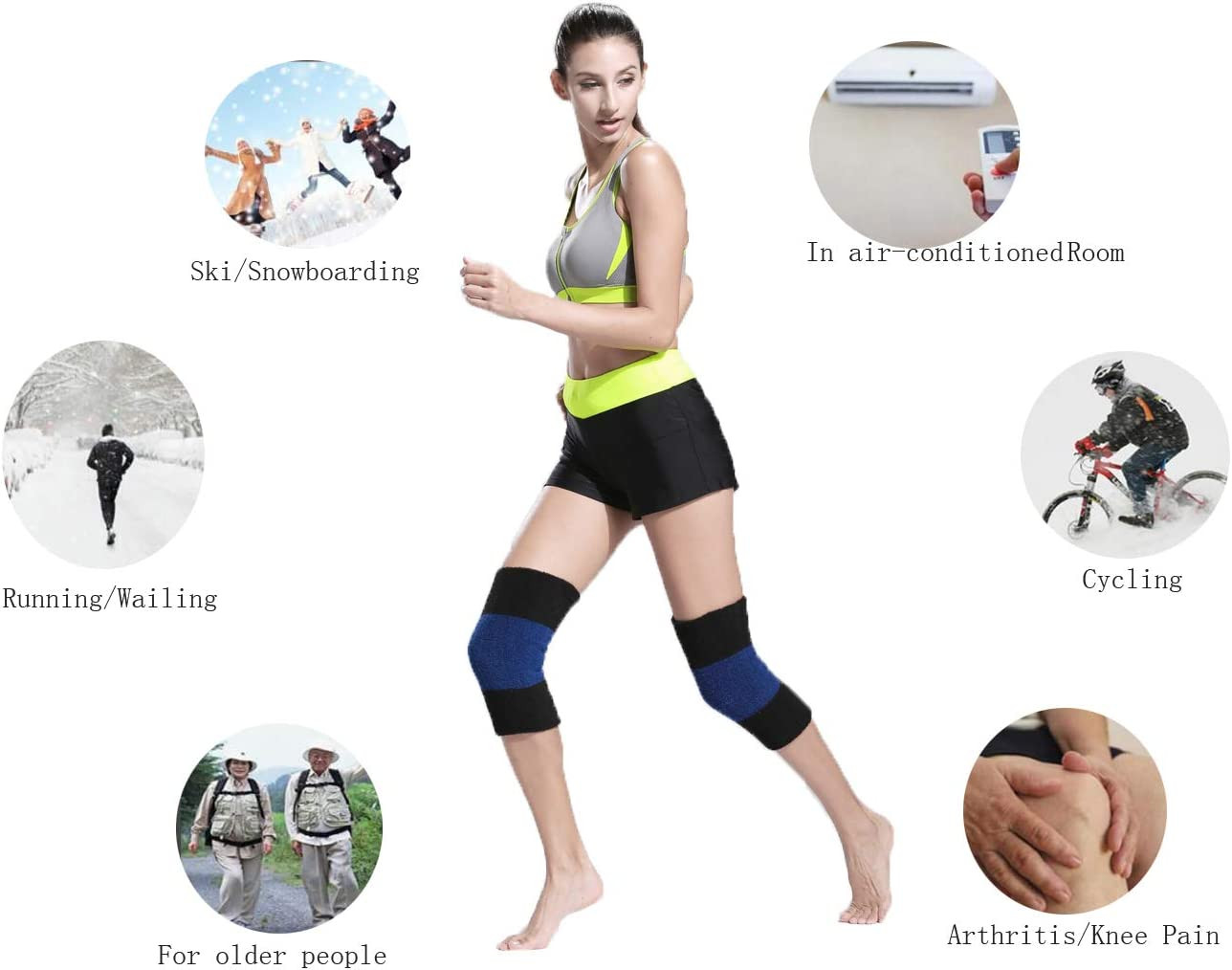 Thermal Knee Braces Leg Warmers Soft Winter Support Sleeves For Men Women Sports