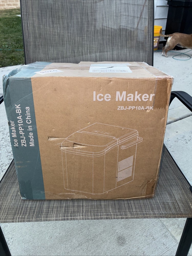 New, Countertop Ice Maker, ZBJ-PP10A-BK, Black