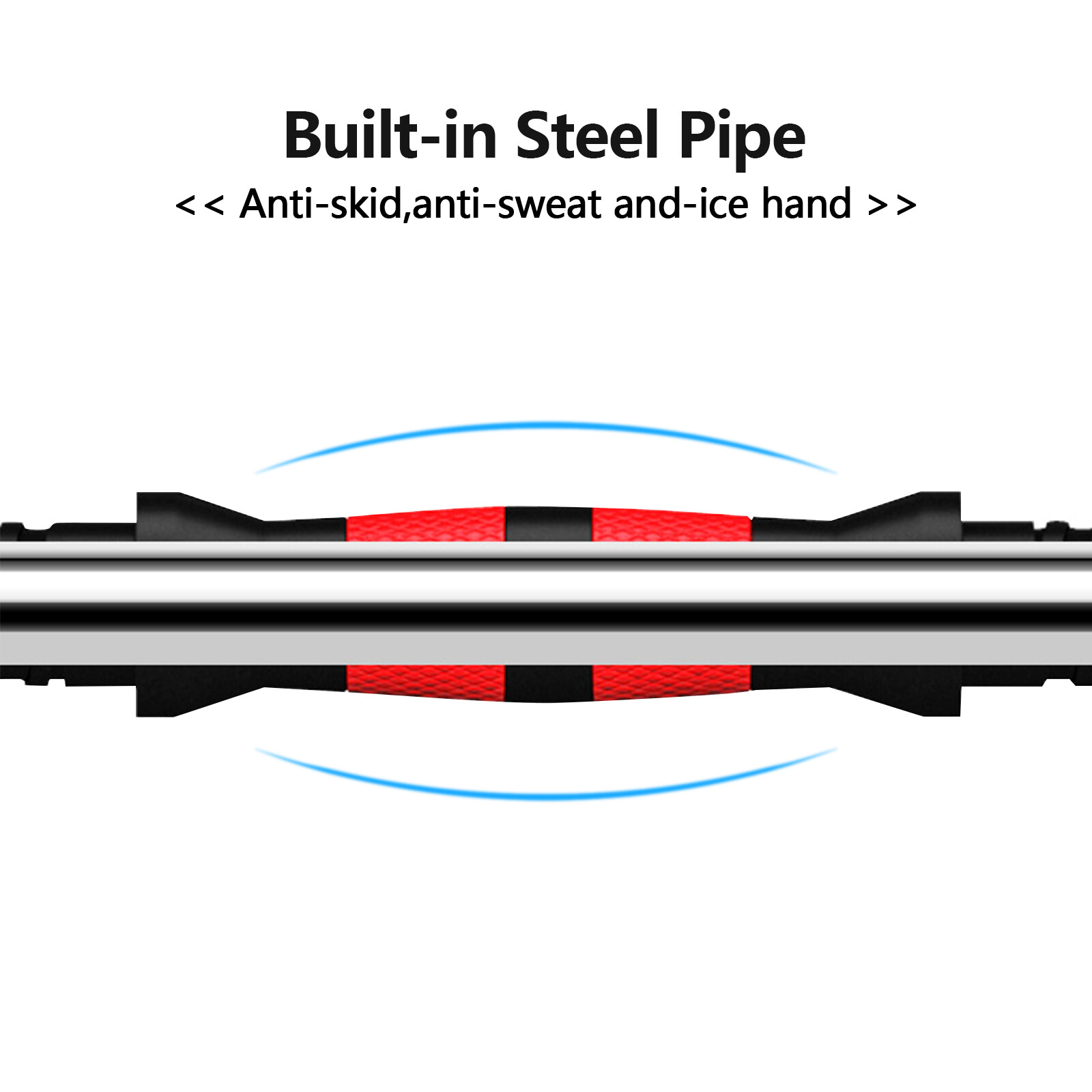 2pcs 16in Dumbbell Handles with Spinlocks Fit 1 inch Weight Plate Non-slip Grip