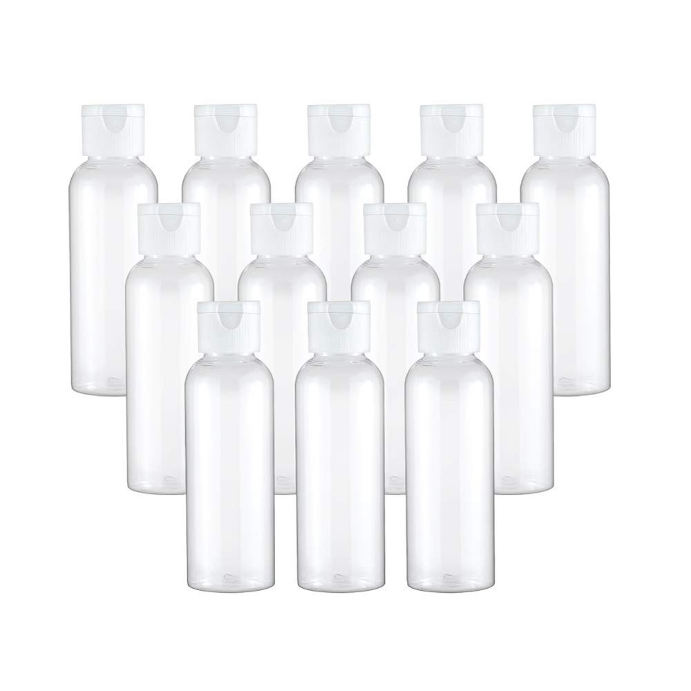 Plastic Travel Bottles, Clear 3.4oz/100ml Empty Lotion Bottle Small Squeeze B...