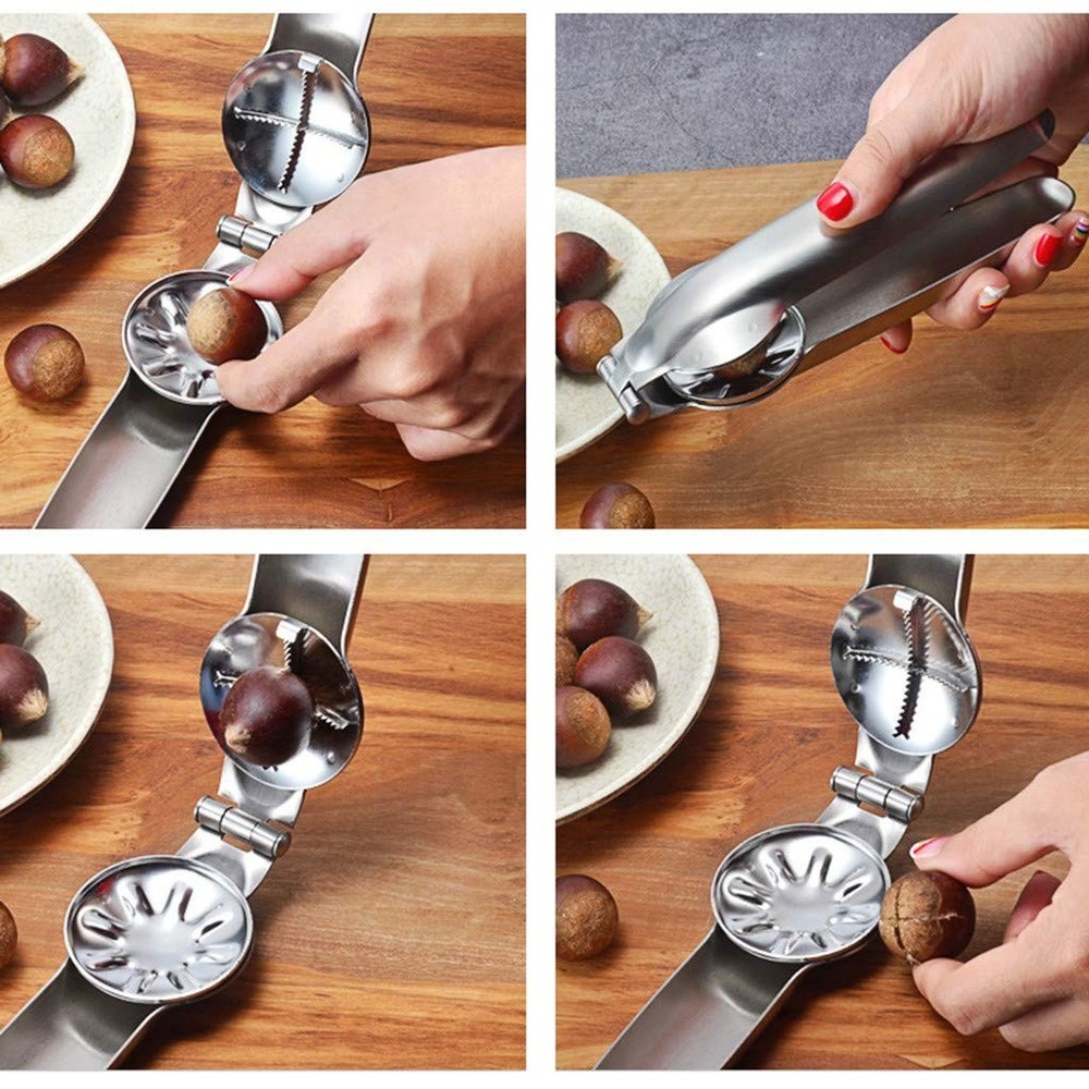 Protable Nutcracker Chestnut Clip,304 Stainless Steel Cutter Tool M