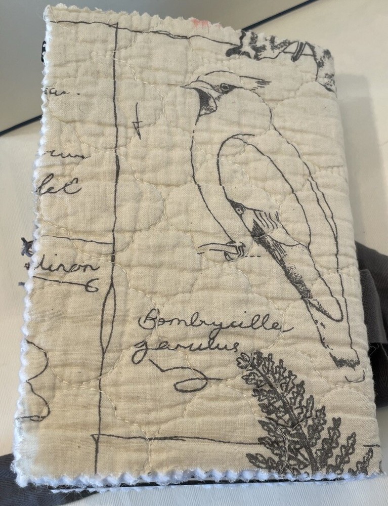 Junk Journal Butterfly Bird Grey Ivory Keepsake Diary Book Interactive NEW