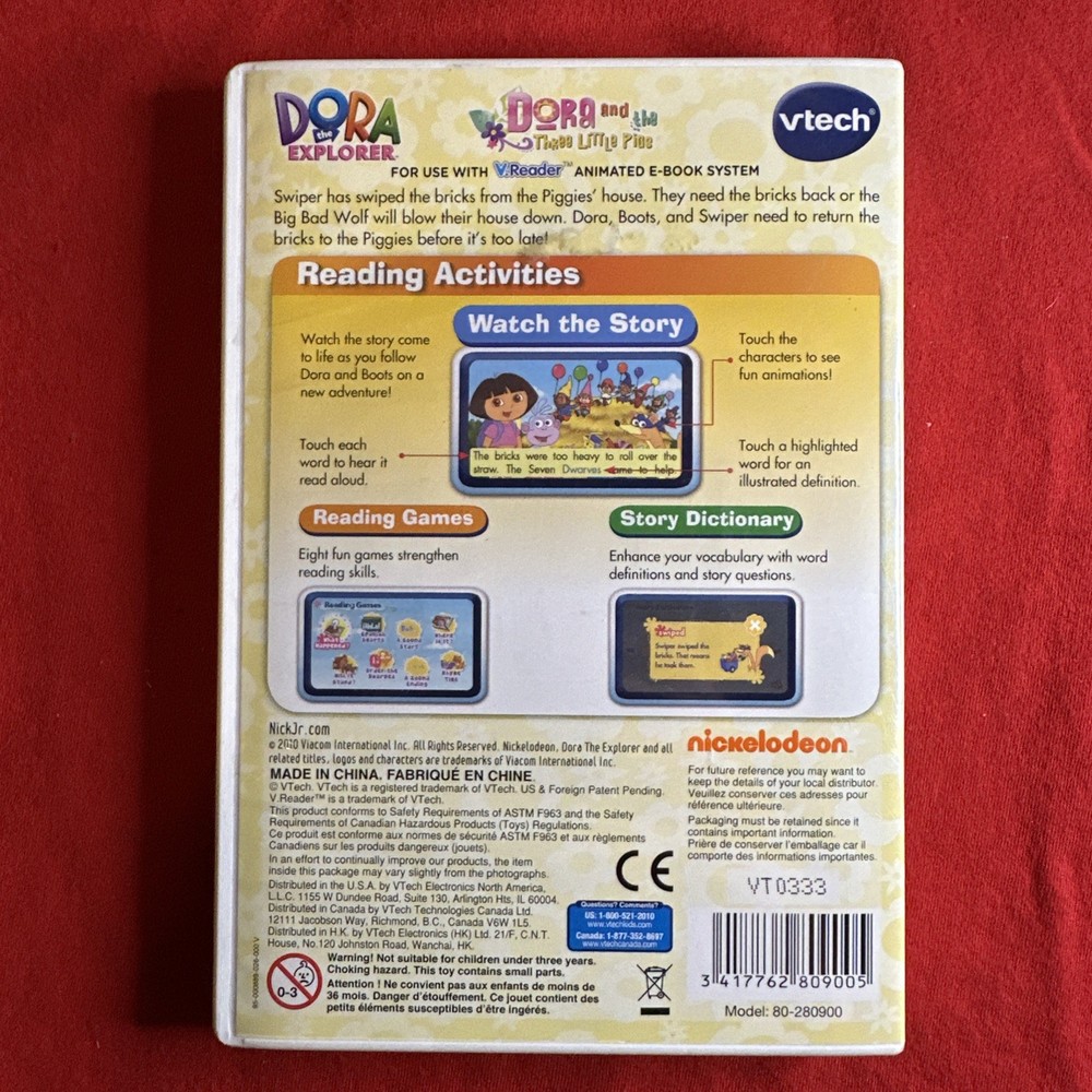 Vtech VReader Dora the Explorer & the 3 Little Pigs 2010