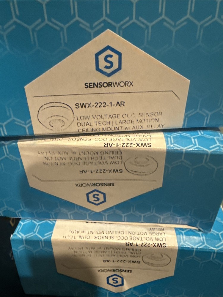SENSORWORX SWX-221-1-AR LOW VOLTAGE CEILING OCCUPANCY SENSOR, DUAL-TECH, RELAY