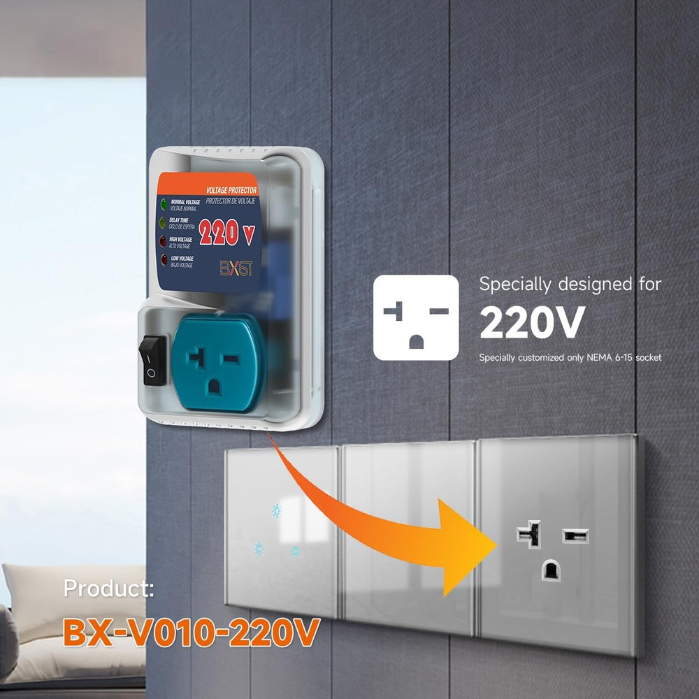20A Heavy-Duty Surge Protector & Voltage Regulator for Refrigerators