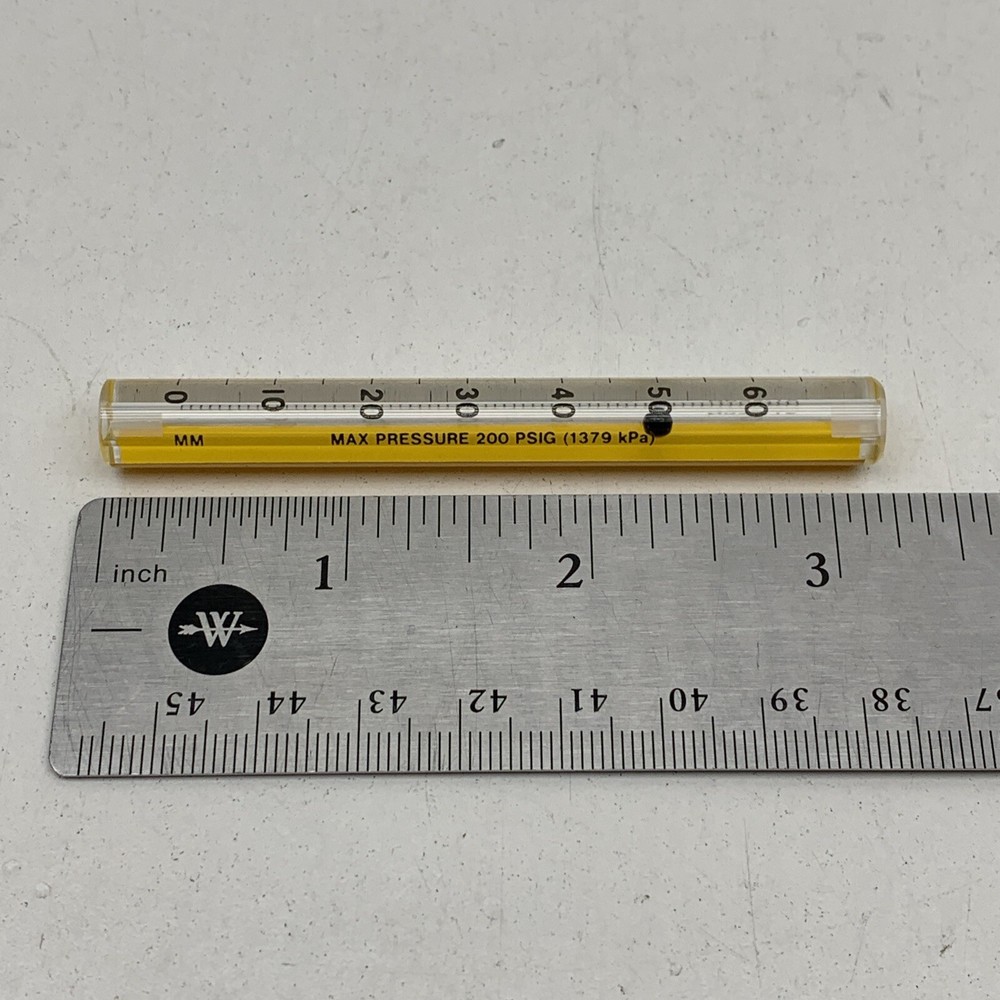 Aalborg N032-15 Direct Reading Rotameter Variable Meter Flow Tube 0-60 mm
