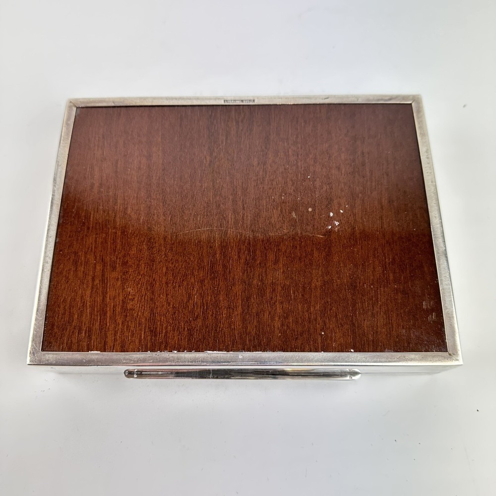 Vintage German Solid Sterling Silver Cigar / Cigarette Box 18.5cm