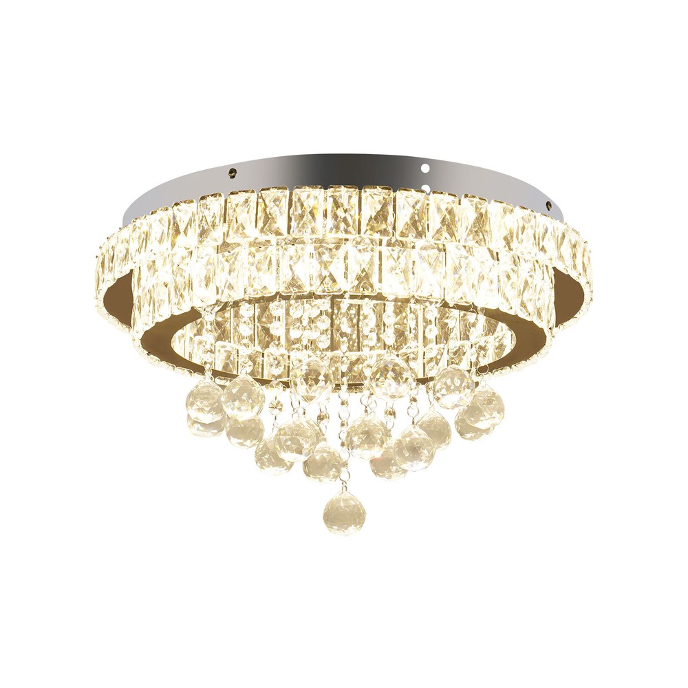 3 Colors Adjustable Crystal Ceiling Light w/Remote Control LED Ceiling Light