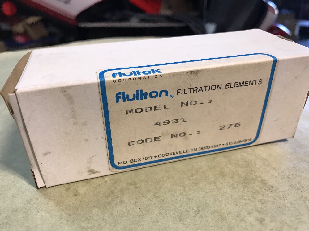 NEW Fluitek Corp Model 4931 Code 275 Fluitron Filtration Element Filter