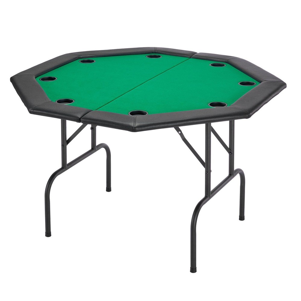 Multiplayer 48in Octagonal Folding Poker Table Ideal for Card Games