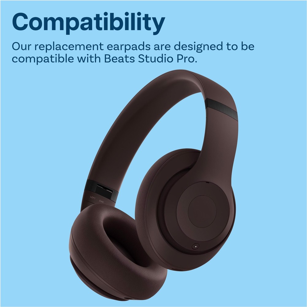 Replacement Ear Pads for Beats Studio Pro Wireless - Memory Foam (Brown)