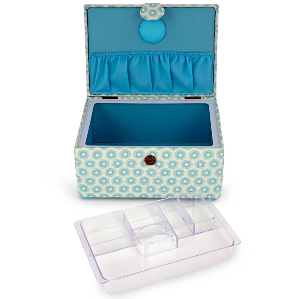Dritz, Small Sewing Basket - Retro Blue
