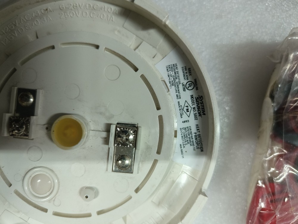 SYSTEM SENSOR MODEL NO. P2RK & HEAT DETECTOR 5602