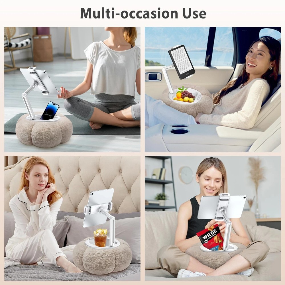 CreaDream Pumpkin Tablet Pillow Stand Holder for Kindle iPad, Adjustable Phon...