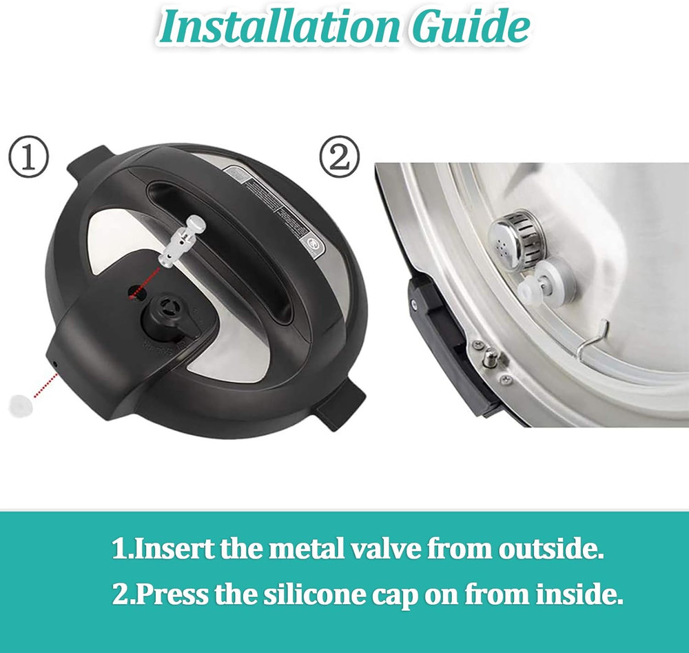 Steam Release Handle, Original Float Valve Replacement Parts with 3 Silicone Cap