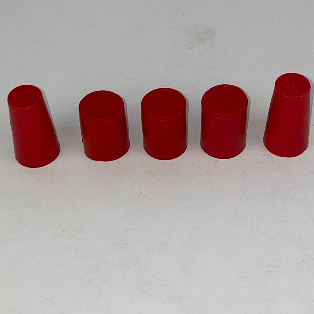 Barbie Type Red Pretend Play Cups Lot 2 Sizes 2 Flawed *