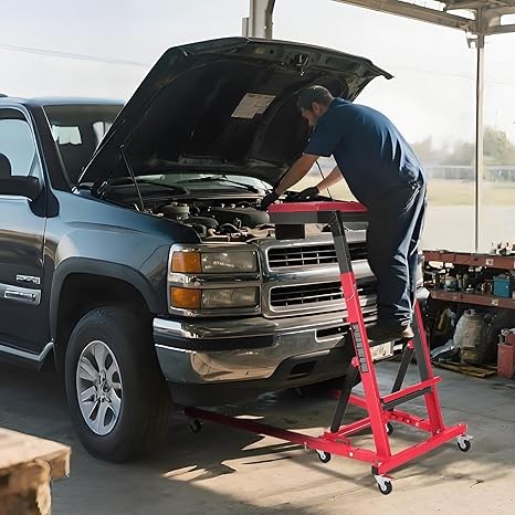 400LBS 48"-66" Automotive Engine Creeper Engine Creeper Workshop Creeper Red