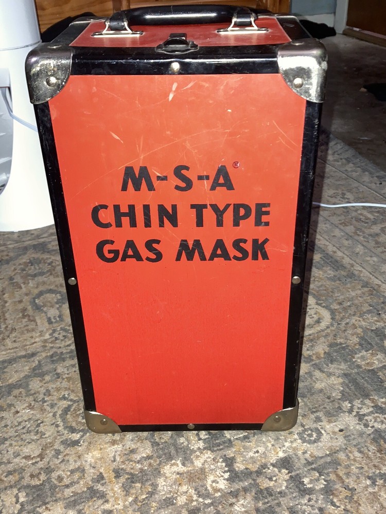 msa gas mask crate