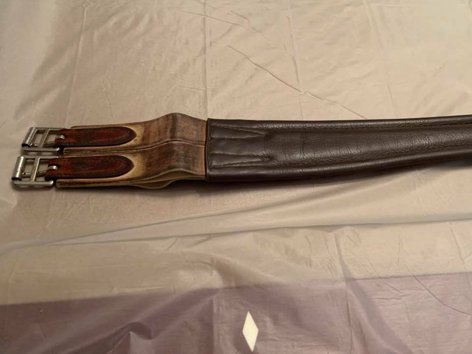Leather Hunt Seat Girth 52"