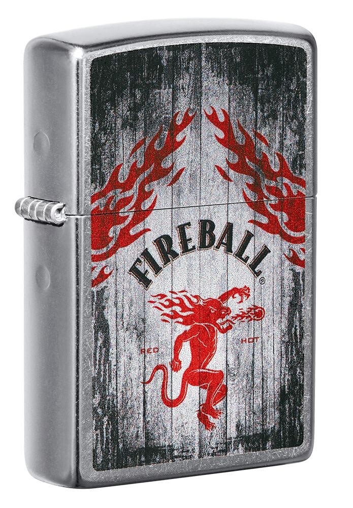 Zippo Lighter - Fireball 49542 + free flint pack
