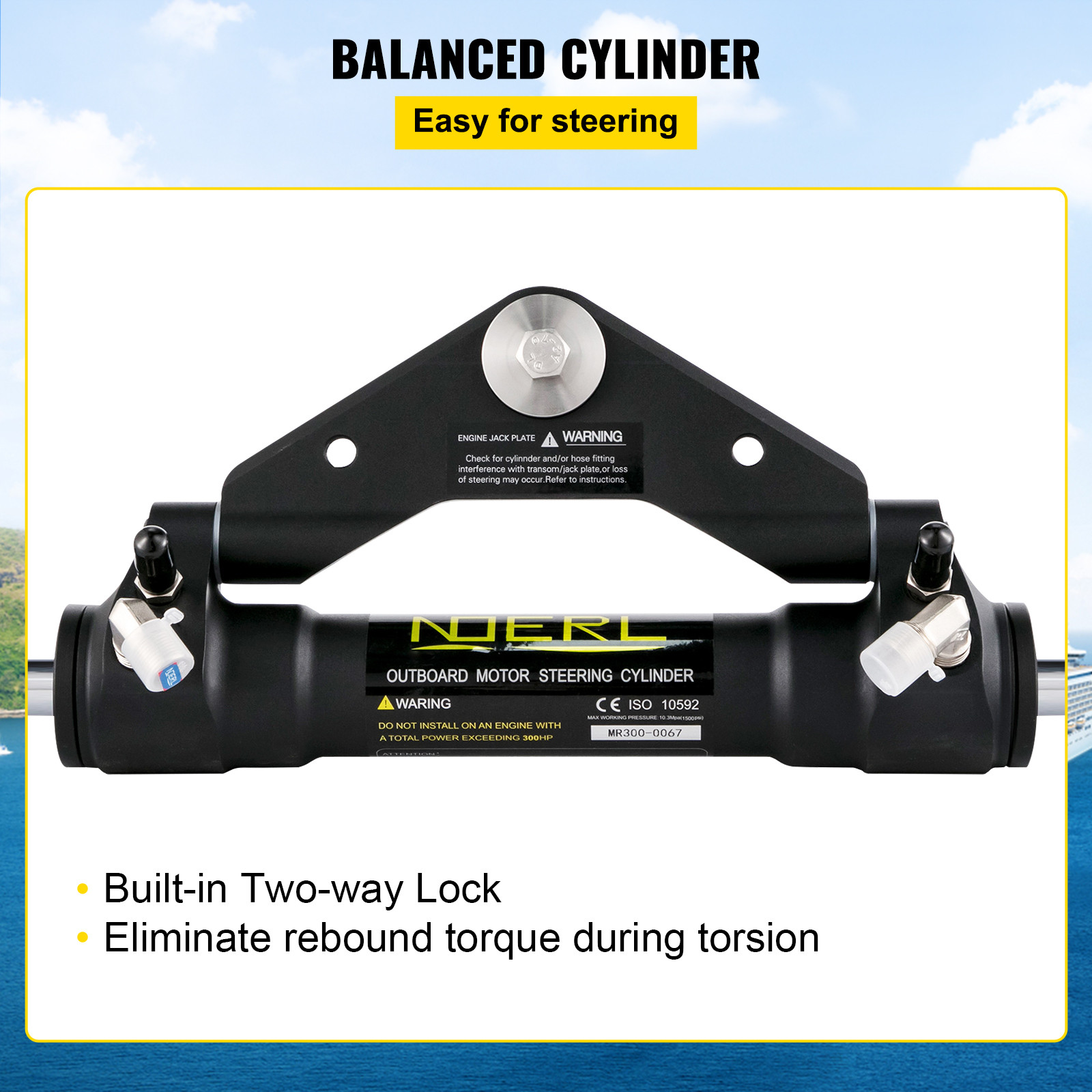 Hydraulic Steering Cylinder Outboard Steering Pump HC5345-3 Marine Rotary 300HP