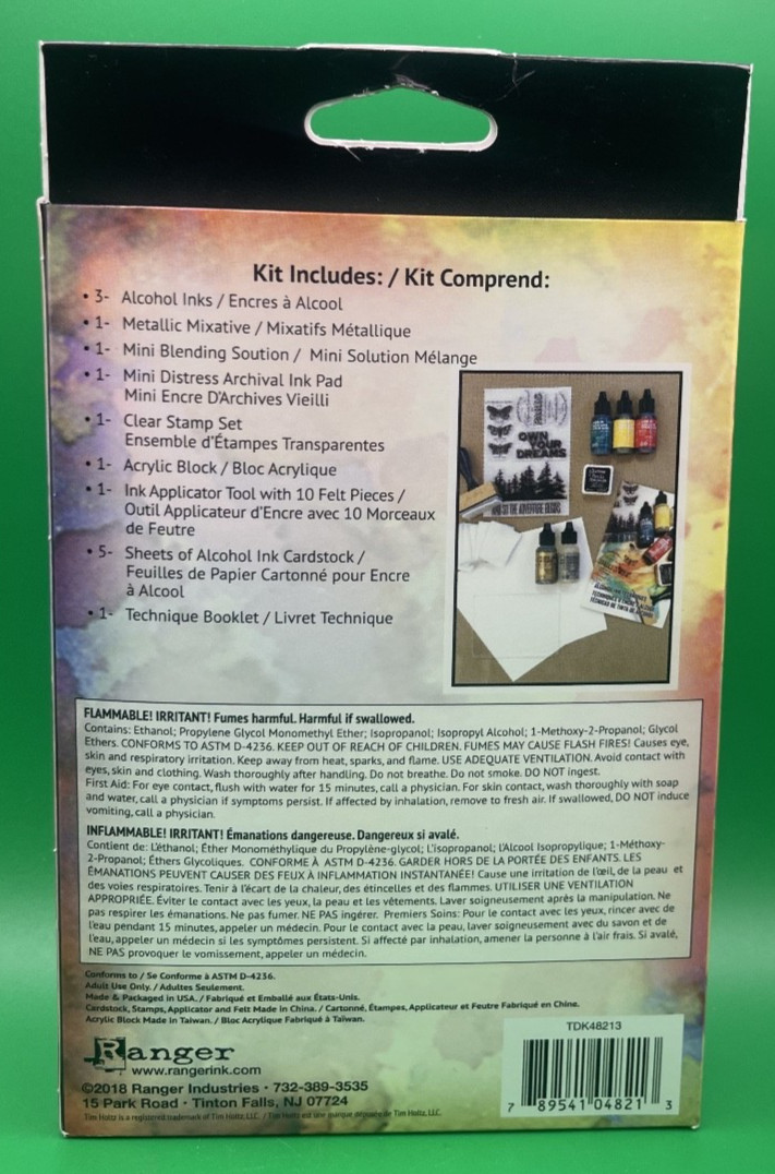 Ranger - Alcohol Ink Kit 29pc (Distress Ink, Acrylic Block, Etc)