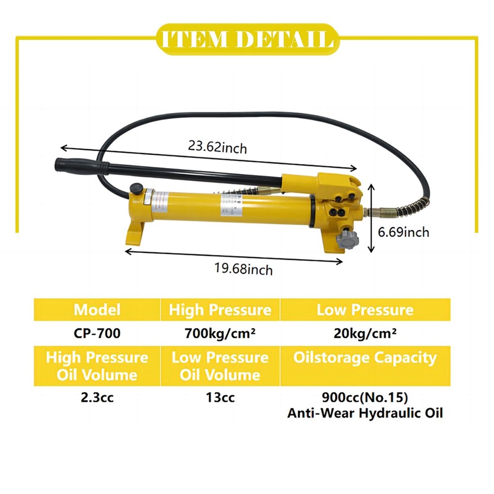 30 Ton Ultra-thin Separable Hydraulic Jack CP-700 Manual Pump Combination