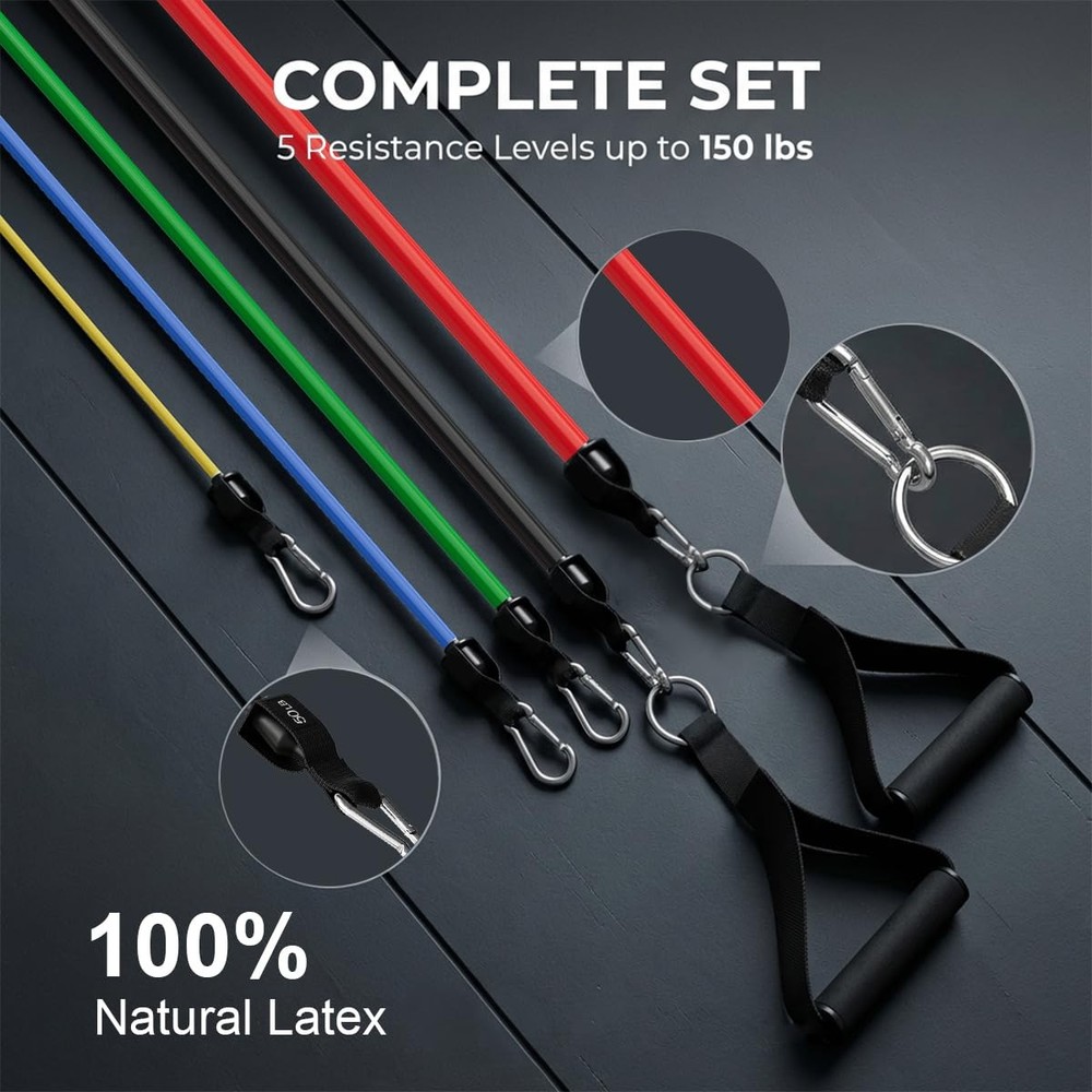 Resistance Bands, Exercise Bands, Workout Bands, Resistance Bands for Working...