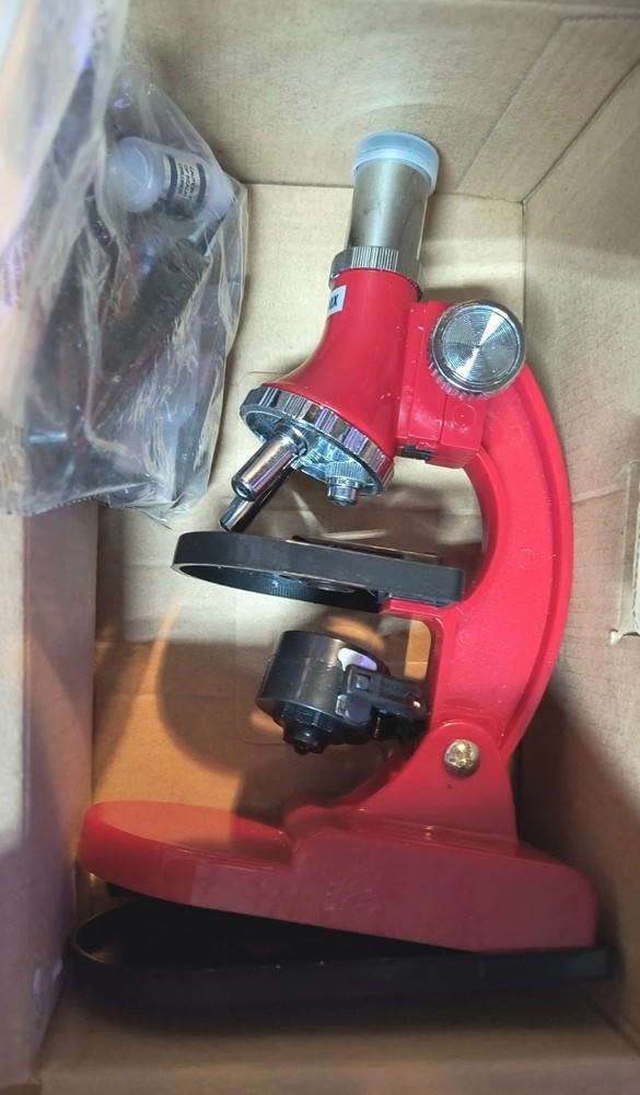 Tasco Telescope and Microscope Kit Beginner Science Set Red 49TN New Open Box
