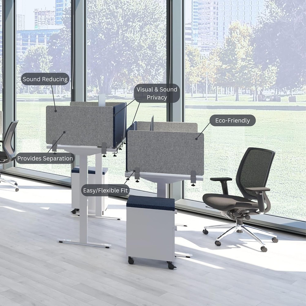 89.6x40x30 polypropylene partition desktop package E corner vertical black