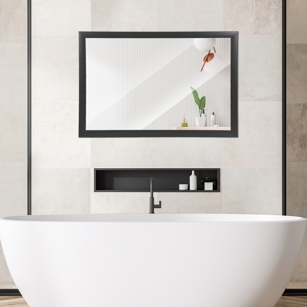 24" x 36" Bathroom Rectangular Wall Mounted Mirror PS Frame Vanity Mirror 2PCS