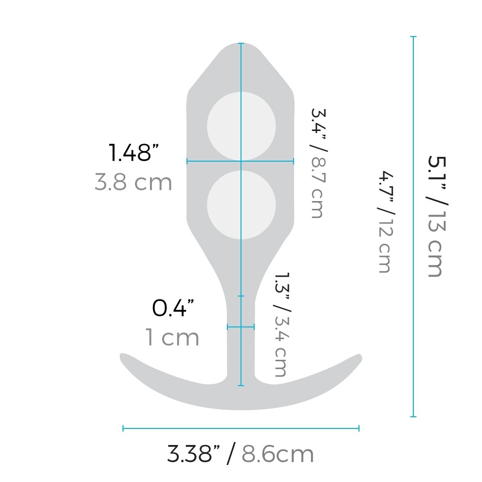B VIBE SNUG PLUG 3 WEIGHTED ANAL BUTT PLUG