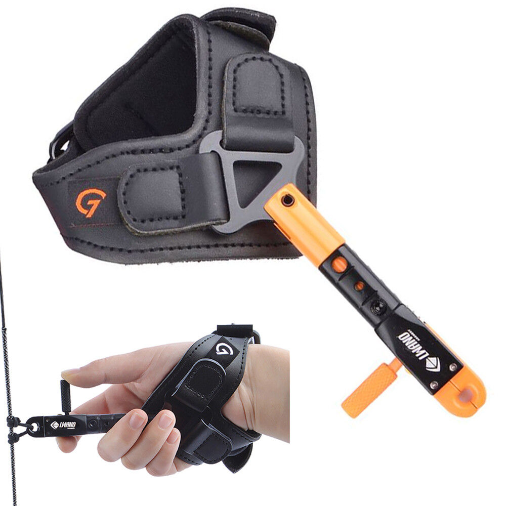 Compound Bow Wrist Caliper Release Aids Strap Trigger Adjustable Hunting