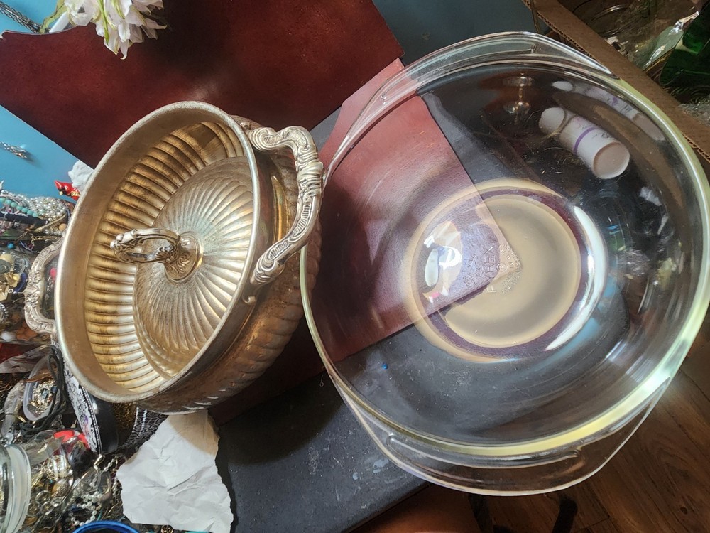 Silver Vintage Serving Pan