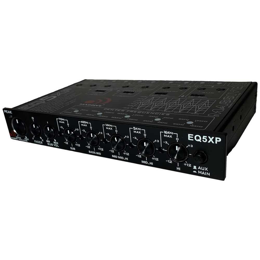 Massive Audio EQ5XP - 5 Band Car Audio Parametric Equalizer and Crossover with