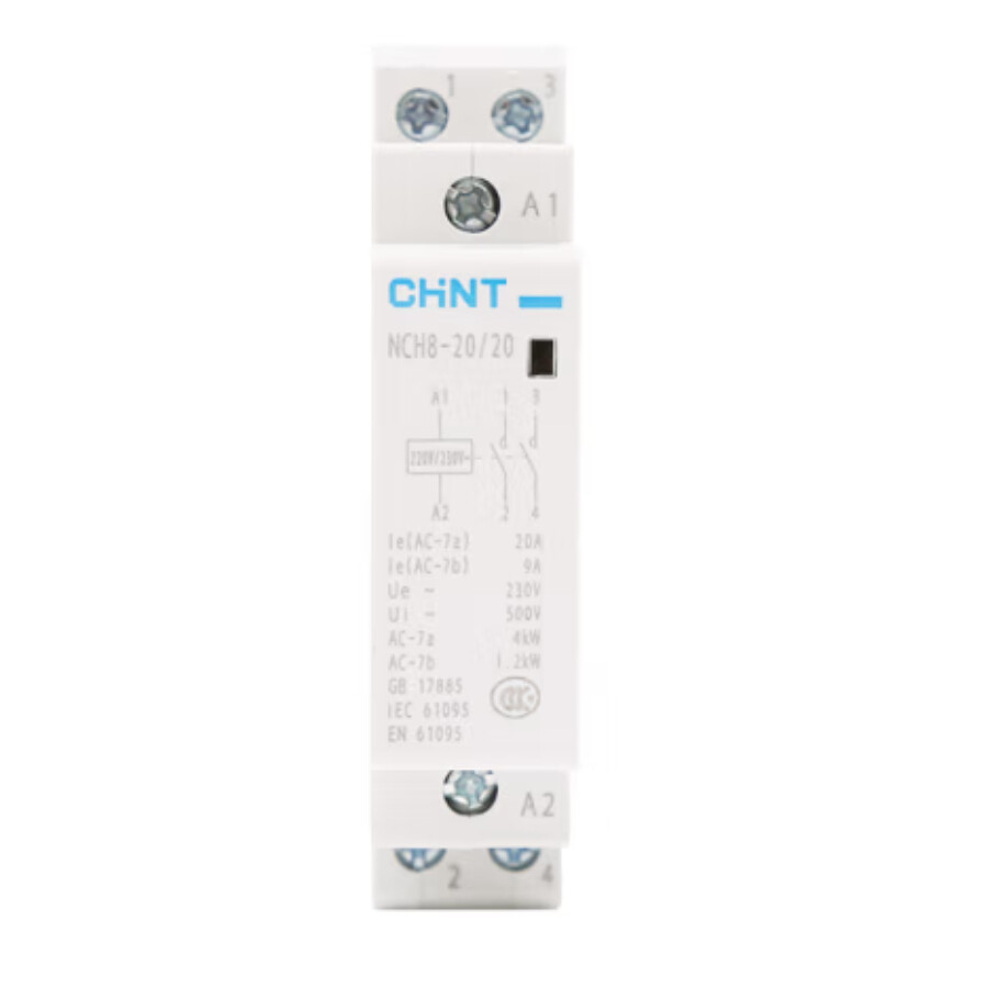 CHNT Rail Type Small AC Contactor 220/230V NCH8-20/20